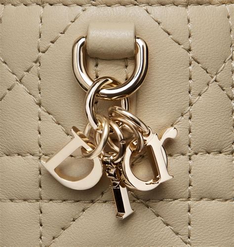 Micro Lady Dior Vanity Case Beige Cannage Lambskin.